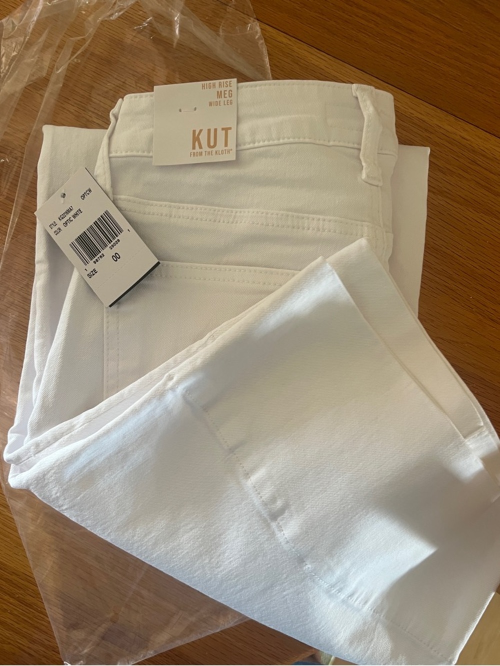 Kut from the Kloth White High-Rise Wide Leg Jeans